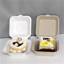 秸秆包装盒6寸蛋糕盒纸餐盒可降解环保餐具