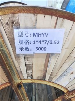 MHYV矿用通讯电缆铜网屏蔽编织结构